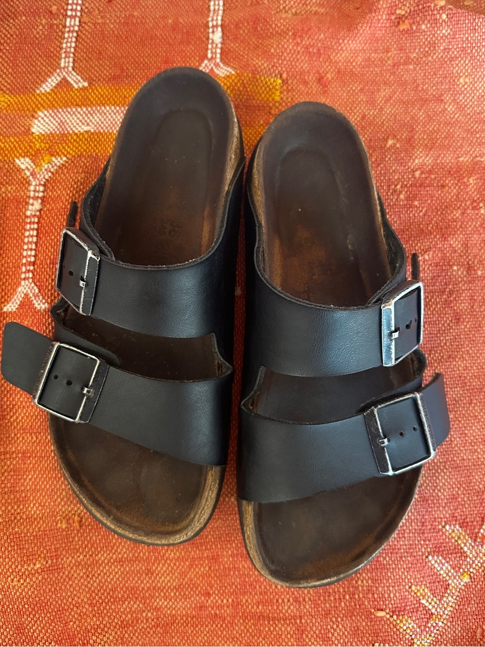Black Leather Birkenstocks Women's 7.5